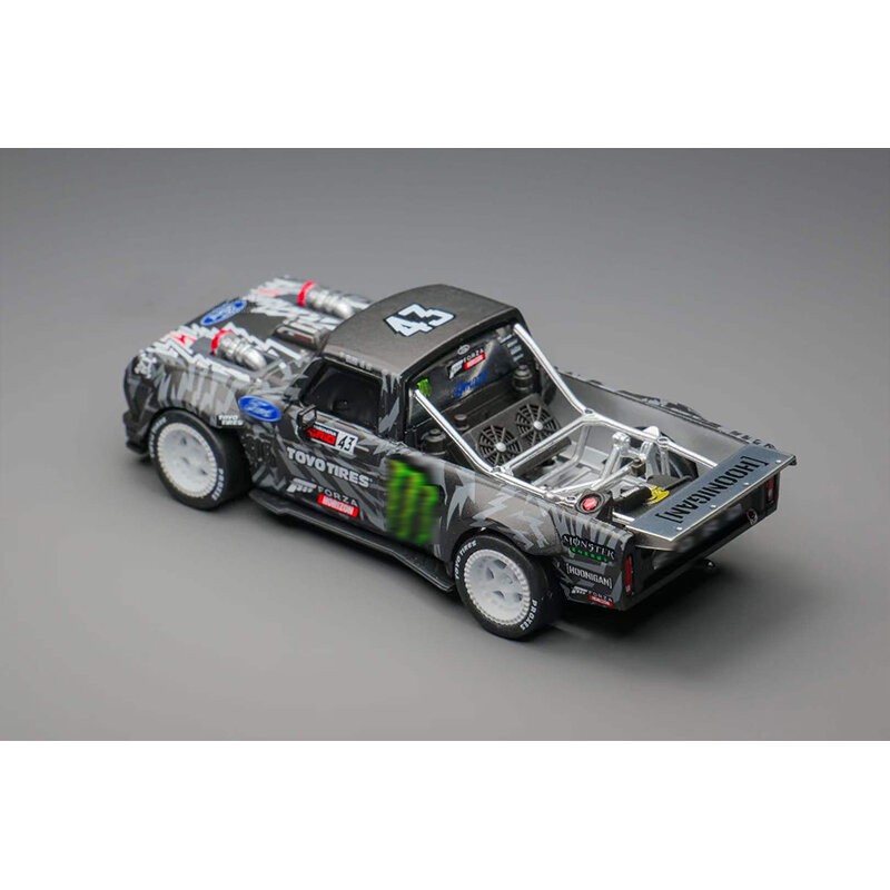 Ken Block GULF Hoonitruck F150 Tianmen Mountain Drift Diecast Diorama Modelo de Carro Coleção, Brinquedo em miniatura, SW em estoque, 1:64
