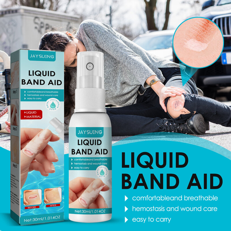 Waterproof Liquid Bandage Spray Wound Protection Invisible Film-Forming Waterproof Breathable Care Spray Wound Disinfecting