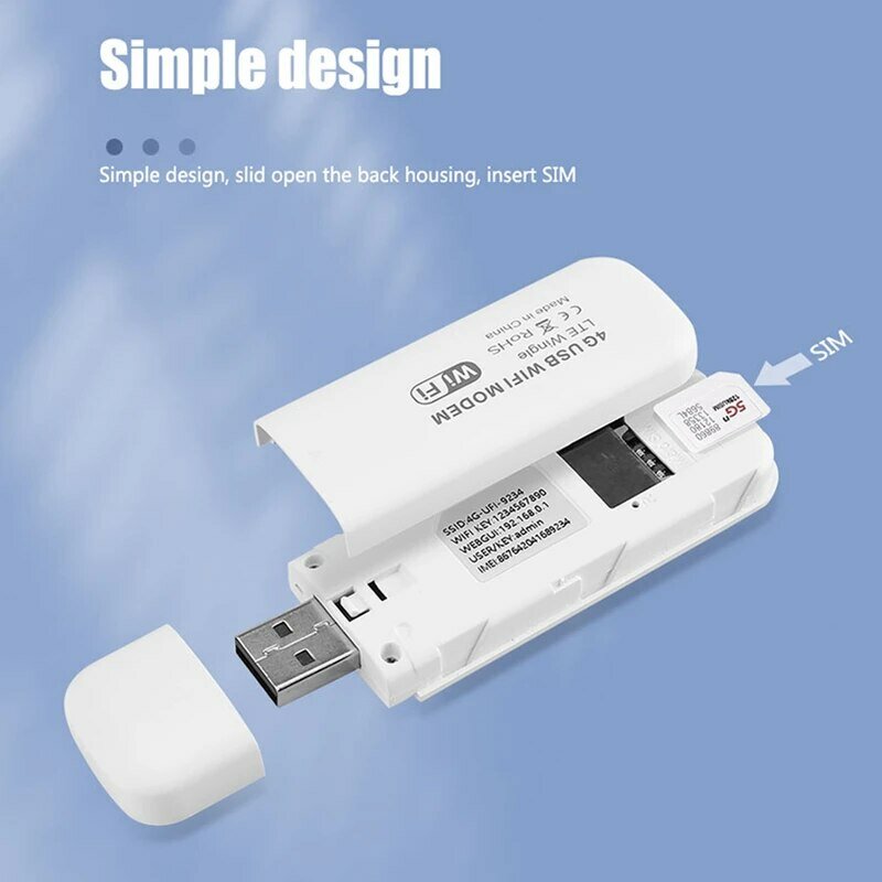 TIANJIE 150Mbps 4G WIFI Router USB Wireless Modem CAT4 Qualcomm Chipset Dongle Adapter samochodowy z gniazdem karty SIM do kamery IP