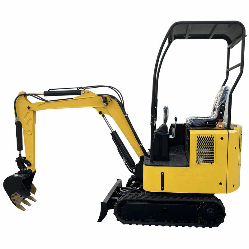 Debris removal small scale earthwork construction site simple controlling compact machinery around rotation excavator customized