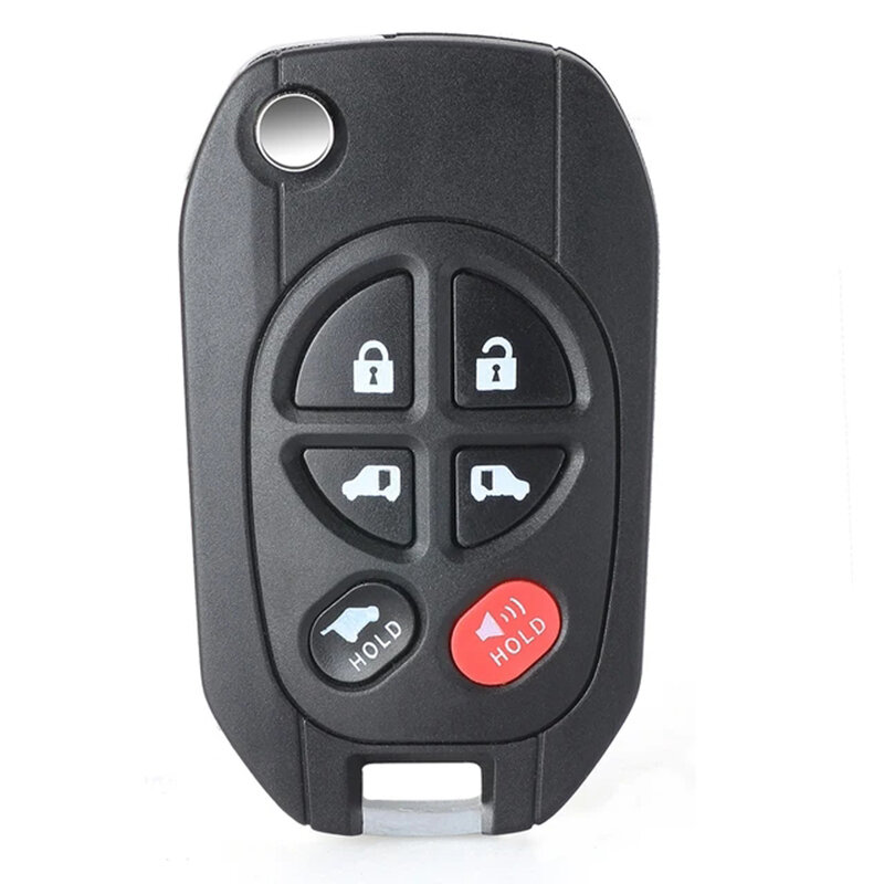 KEYECU 6 tombol 315MHz untuk Toyota Sienna 2004 2005 2006 2007 2008 - 2018 kunci Fob Remote Control Flip modifikasi otomatis