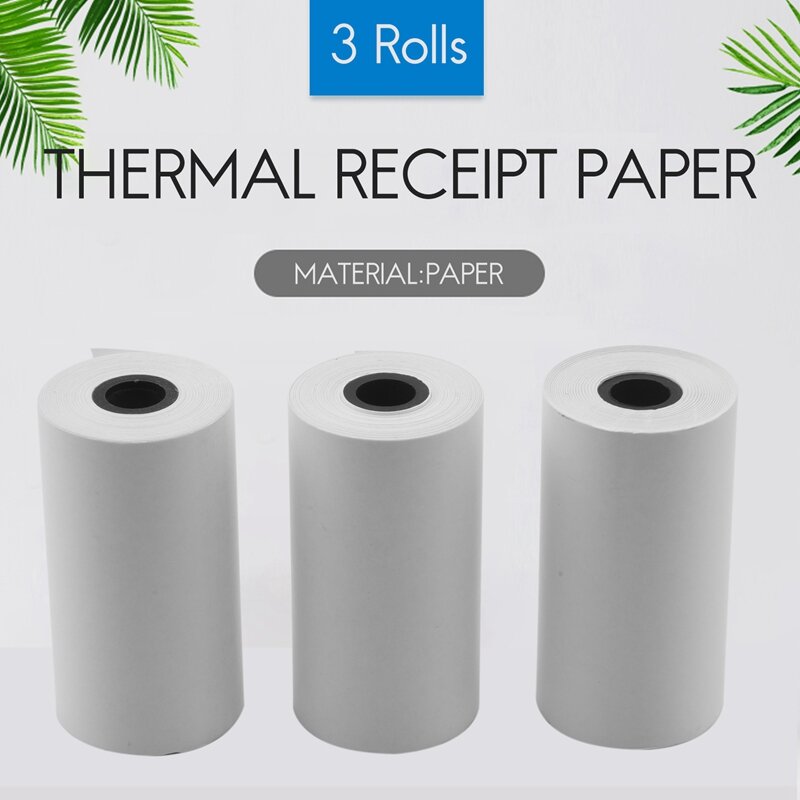 3Rolls Thermal Receipt Paper 57X30mm Rolls, POS Thermal Paper Rolls Fit Credit Card Machine, Cash Register