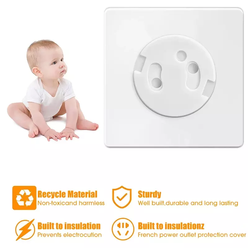 Weiße elektrische Sicherheits steckdose Schutzhüllen Baby pflege klar Anti-Elektro schock Säuglings stecker Steckdose Schutz