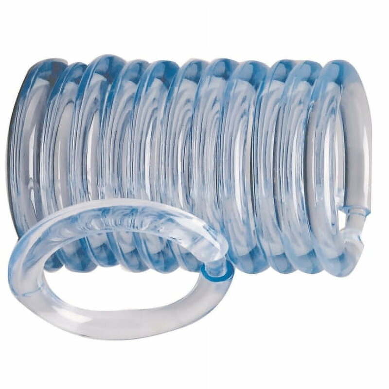 Spazi semplici SD-ORING-C3L anello per tenda da doccia, plastica, trasparente, 1 cm W, 2-1/2 in H