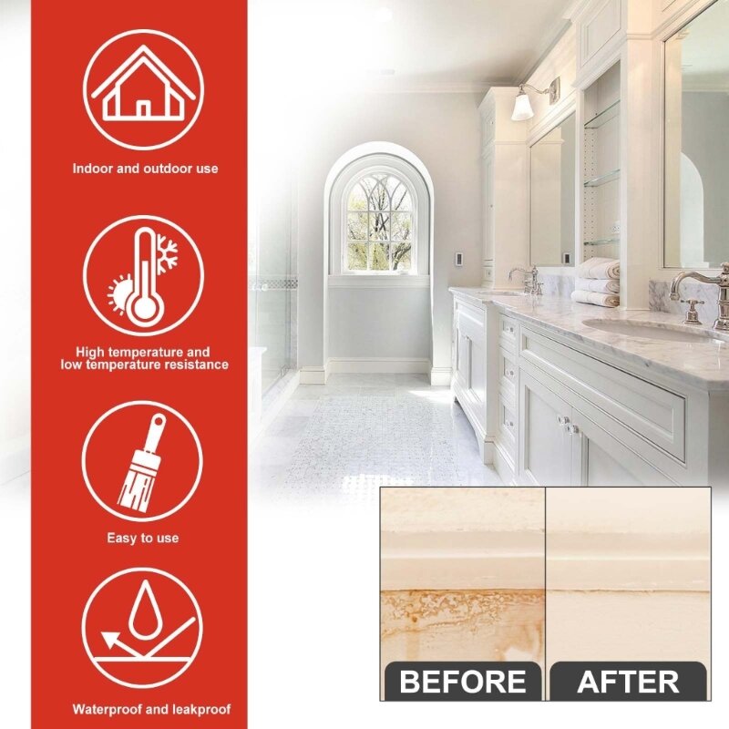 Противопротекающие клеи для плитки для ванной комнаты, водонепроницаемый клей-герметик Frees Brush, прозрачный водонепроницаемый