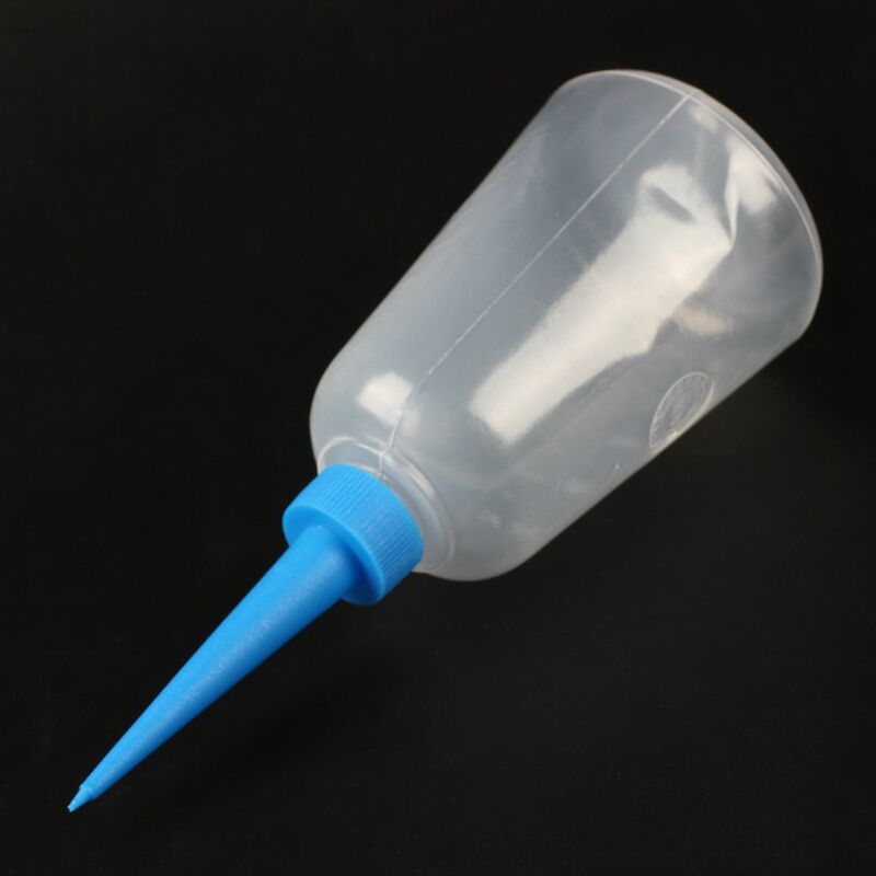 250ml przezroczysta biała niebieska plastikowa butelka aplikatora płynny klej