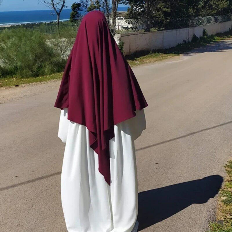 ผู้หญิงผ้าพันคอผ้าฝ้ายผู้หญิงมุสลิมฮิญาบ Headwrap ผ้าพันคอธรรมดาอิสลามยาวผ้าพันคอผ้าคลุมไหล่ Echarpe Turbanet เสื้อผ้า