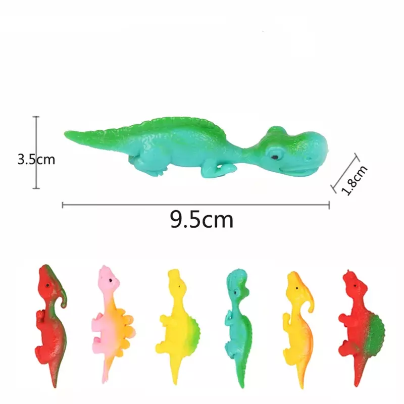 10 шт., разноцветная катапульта для пальцев, динозавр
