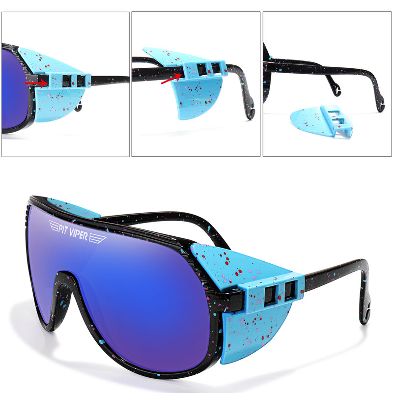 2021 New Brand Women Red Pit Viper Sunglasses Men Pilot Mirrored Lens Frame Uv400 Protection Oculos De Sol