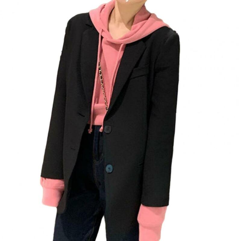 Setelan dasar untuk wanita, jas minimalis bergaya wanita untuk musim semi musim gugur ringan S dengan Tempered kasual