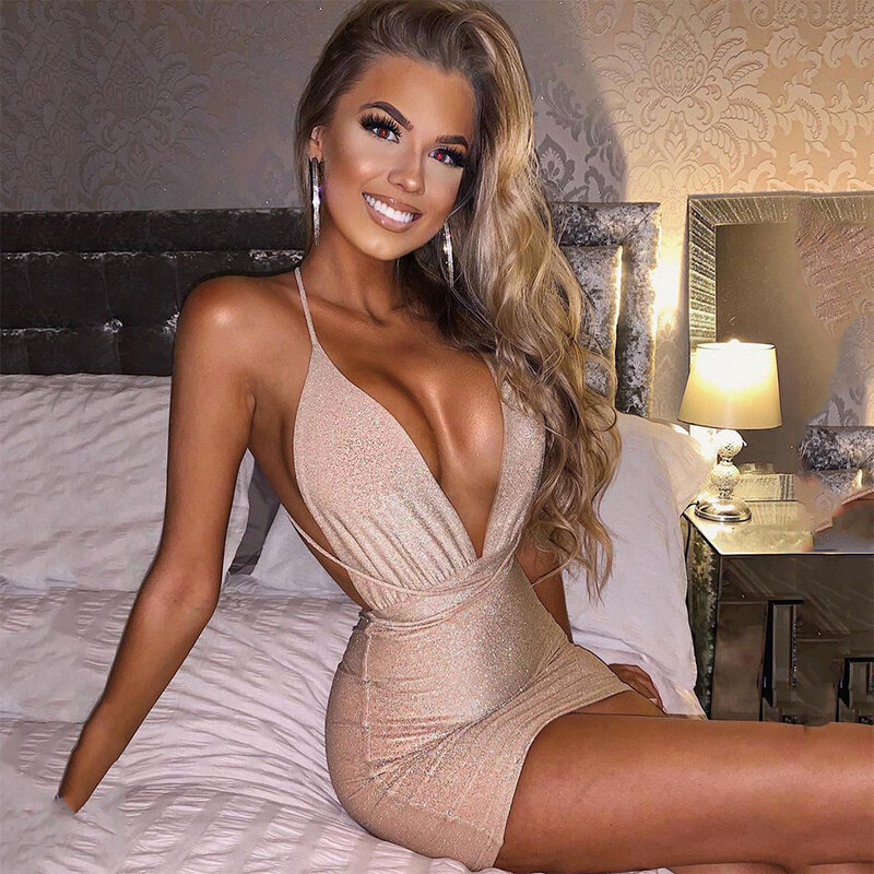 Damska Mini spódniczka nocna z dekoltem w szpic seksowna, solidna suknie balowe bez pleców, sznurowana sukienka Maxi dla kobiet Vestidos