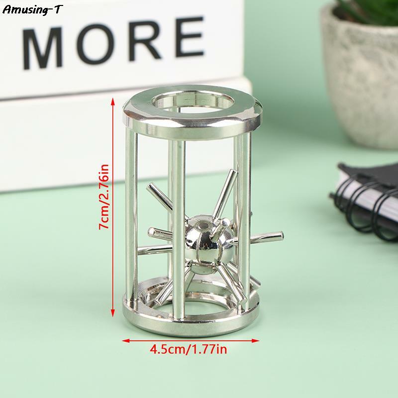 NEW Classic Puzzle High IQ Cage Star Tooth Metal Brain Teaser Magic Baffling Puzzles Game Toys for Children Adults