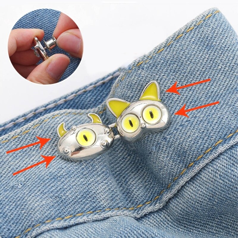 Adjustable Monsters Waist Button No Sewing for Loose Jeans Easy to Put on Waist Wholesale