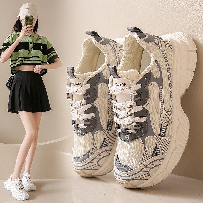 Comemore-Chaussures de course respirantes pour femmes, nouvelles chaussures d'été coréennes Pops, chaussures décontractées pour femmes, optique astronomique, 2024