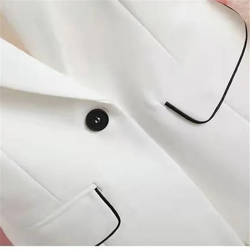 Женский облегающий Блейзер, Повседневная универсальная куртка в Корейском стиле, весна-осень 2024