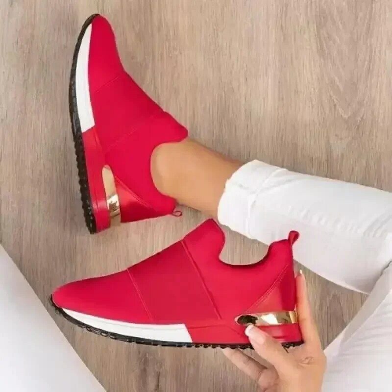 2024 wiosna nowe modne buty dla kobiet oddychające wsuwane trampki kobiety solidne buty wulkanizowane antypoślizgowe buty do chodzenia