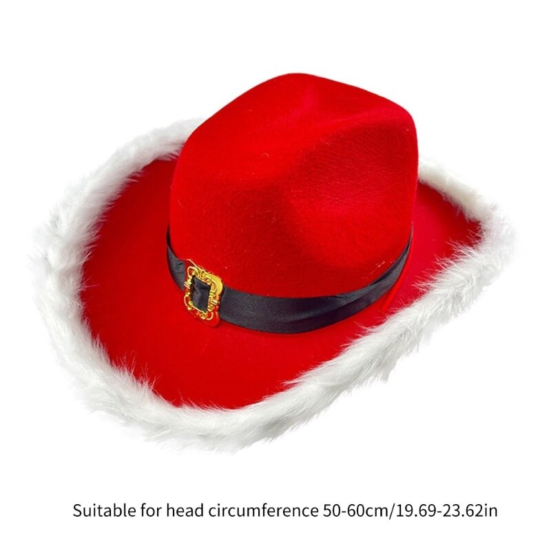 Świąteczny kapelusz kowbojski Pończochy siatkowe i rękawiczki bez palców Rekwizyty do zdjęć Pierzaste rękawiczki na nadgarstki