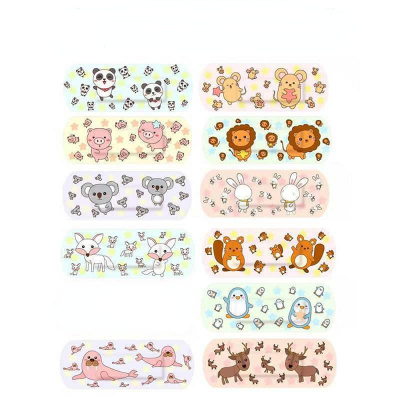 100/120/160Pcs Waterdichte Leuke Cartoon Band Aid Hemostase Pleisters Ehbo Emergency Kit Voor Kids kinderen Willekeurige