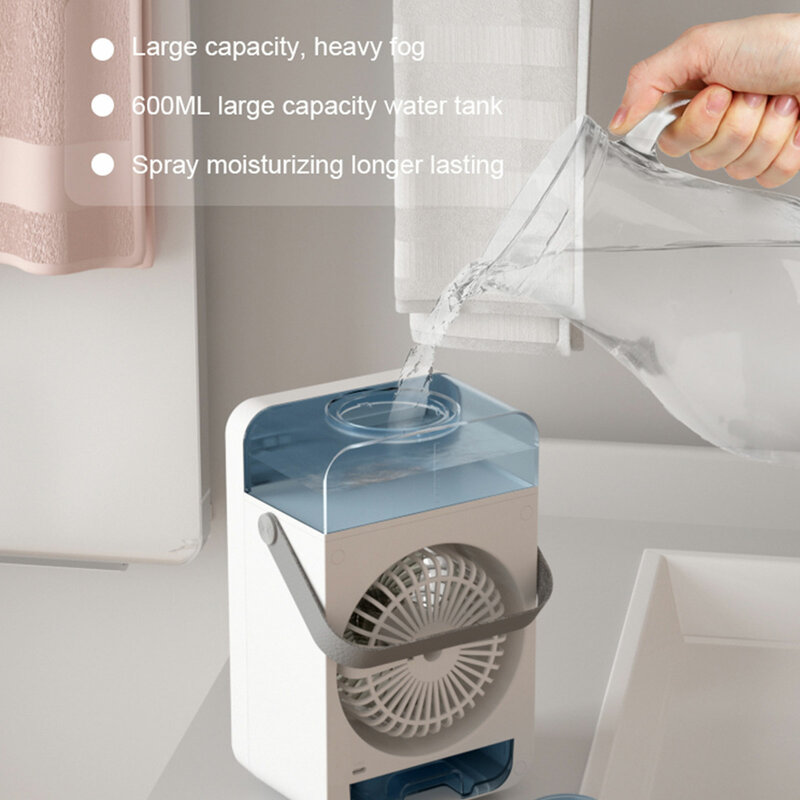 Portable Air Conditioner Fan Adjustable Multi-Levels Humidifier for Outdoor Travelling Vacation