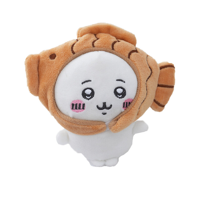 Chiikawa Sanrio's Cross-dressing Doll Hello Kitty Chiikawa Self-mocking Bear Keychain Pendant Decoration Children's Gift