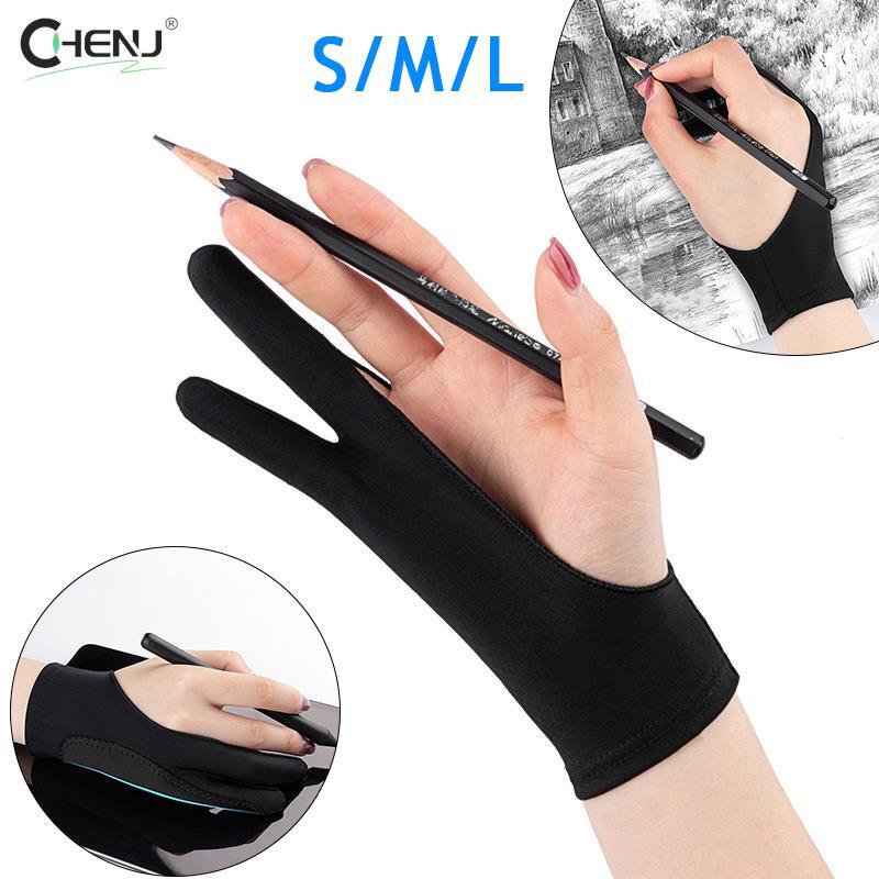 1PC Anti-touch Two-Finger Hand Painting Gloves For Tablet Digital Board Screen Touch Drawing Anti-fouling Painting Art Supplies