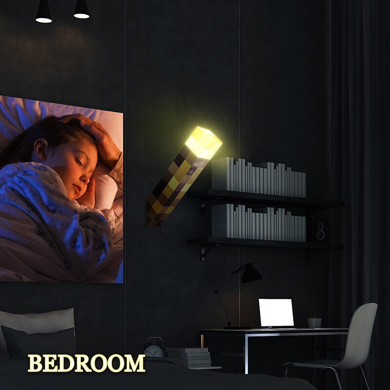 Brownstone LED Night Light com fivela, tocha lâmpada, quarto luz decorativa, carregamento USB, 11 ", presente das crianças