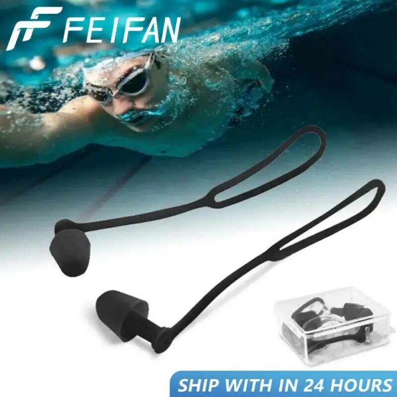 Swimming Earplugs Waterproof Nose Clip Prevent Water Noise Reduction Protection Ear Plug Soft Silicone Swim Dive Supplies