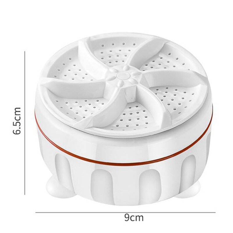 2PCS Mini Washing Machine USB Two-Way Rotating Turbine Washing Machine For Sock Underwear For Travel