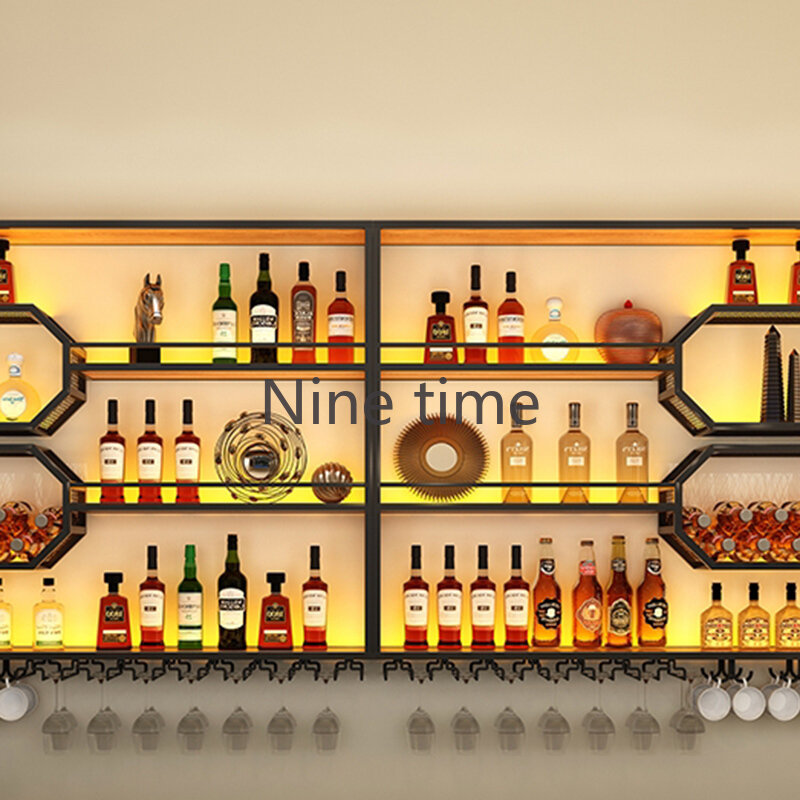 Comercial Whisky Bar Armário, vinho simples Racks, recepção moderna, Essentials japoneses de alta, Armário Vitre, Home Equipamento