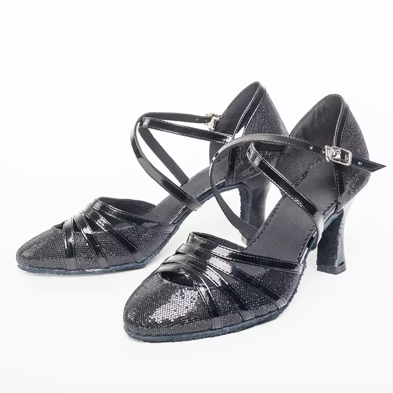 أحذية رقص لامعة للسيدات ، سالسا الحديثة ، التانجو ، اللاتينية ، الأحذية