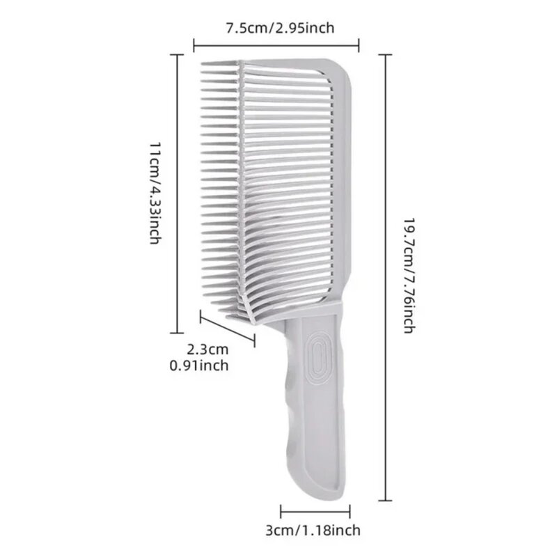 Pentes de corte de cabelo para homens Barber Fade Comb Gradiente Penteado Ferramenta Flat Top Resistente ao calor, Fade Brush4