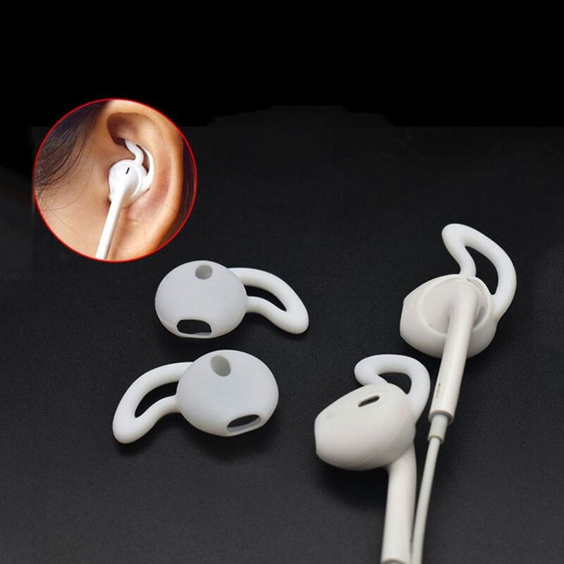 1 Pair Silicone Earphone Holder Non-Slip Prevent Falling Off Silicone Earbud Covers Anti Drop Headphone Pads Running