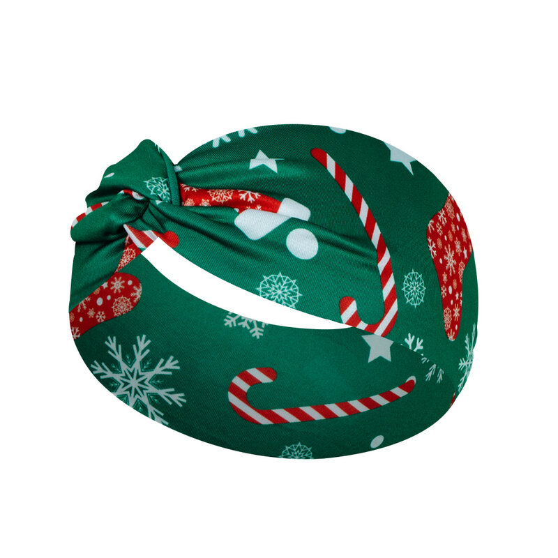 Weihnachten Stirnband Frauen dehnbare Kopf wickel elastische Haar bänder Turban Haar wickel Schneemann verdreht breit geknotete Haarschmuck