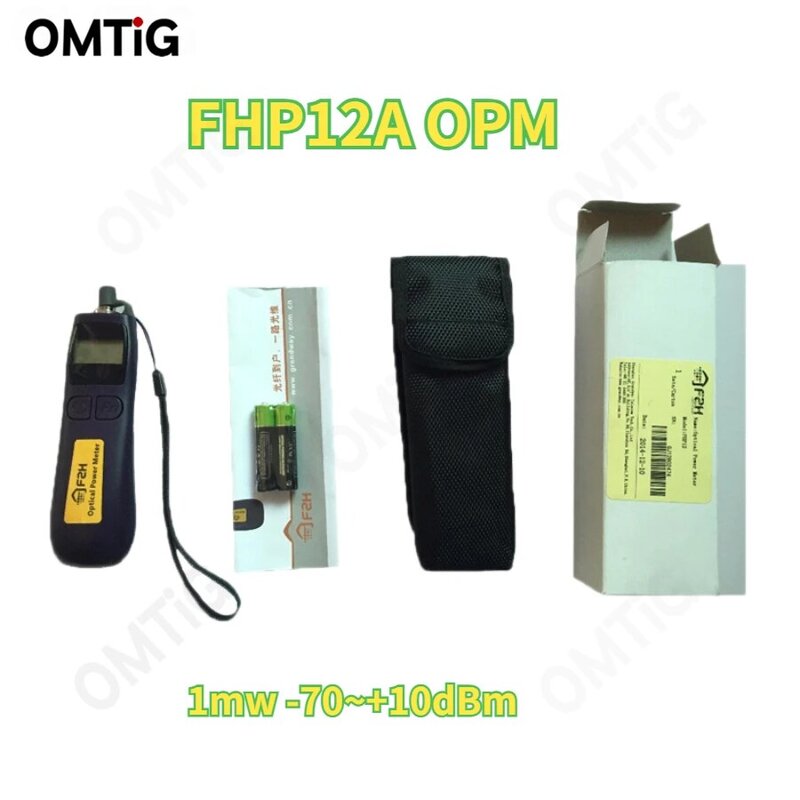 Mini Fiber optische vermogensmeter, FHP12A Grandway handheld voor telecommunicatie, hoog nauwkeurig, 1MW-70 ~ 10dBm, laagste prijs