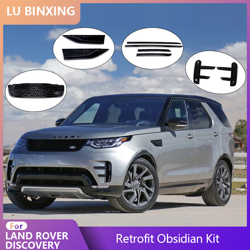 LR5 Body Kit for Land Rover Discovery 5 2017-2020 ABS Front bumper grille All Gloss Black Trim Replacement Parts
