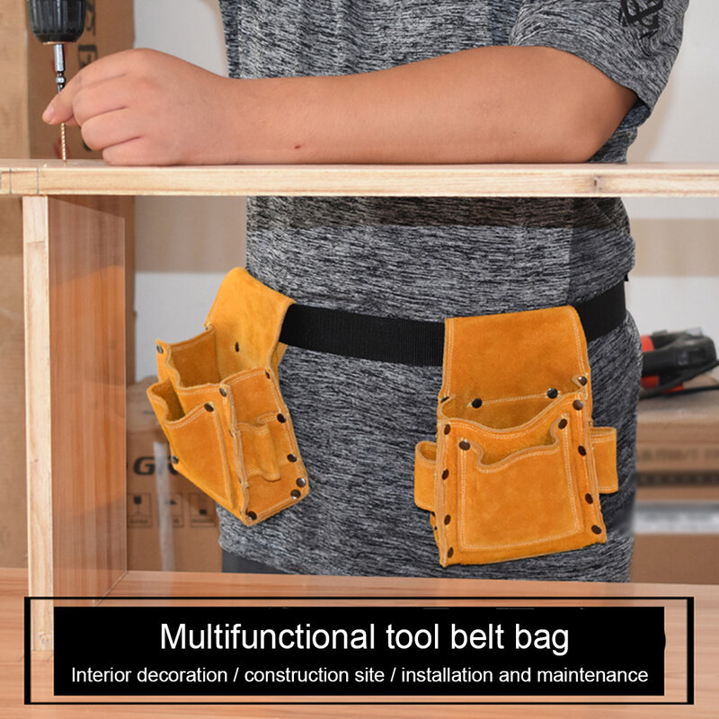 Bolsa de cintura de almacenamiento de herramientas, reemplazo de múltiples bolsillos, 24 remaches, bolsa de amoladora