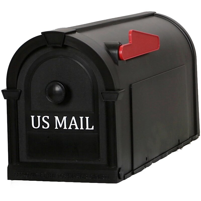 Post Pro Hampton Kunststoff Briefkasten-schwarz