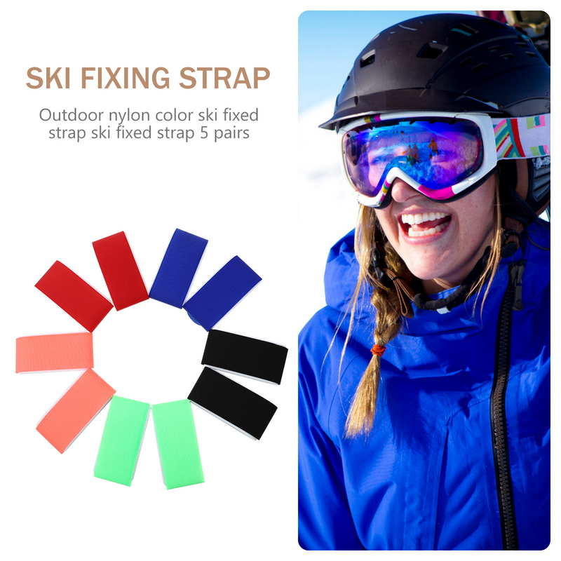 Ski Band Skistrap Accessoires Bandjes Geschenken Drager Skiën Mannen Verstelbare Tiesskiers Boot Ski 'S Houder Rubber Zwart