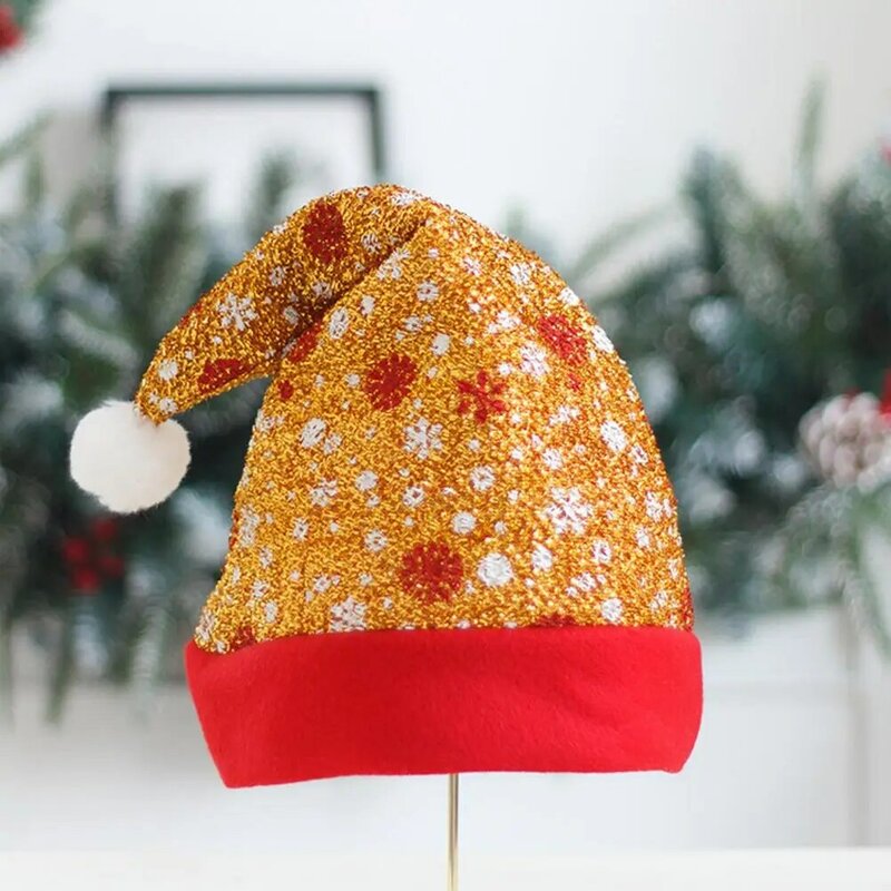 Bonito à moda colorido flocos de neve padrão grosso chapéu de natal outono inverno chapéu todo o jogo para casa