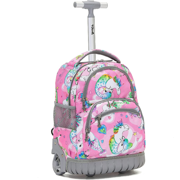 Plecak na kółkach dla dzieci 16 cali zestaw 3 w 1 z torbą na Lunch piórnik dla dziewczynek wózek podróżny dla dzieci walizka podróżna na kółkach