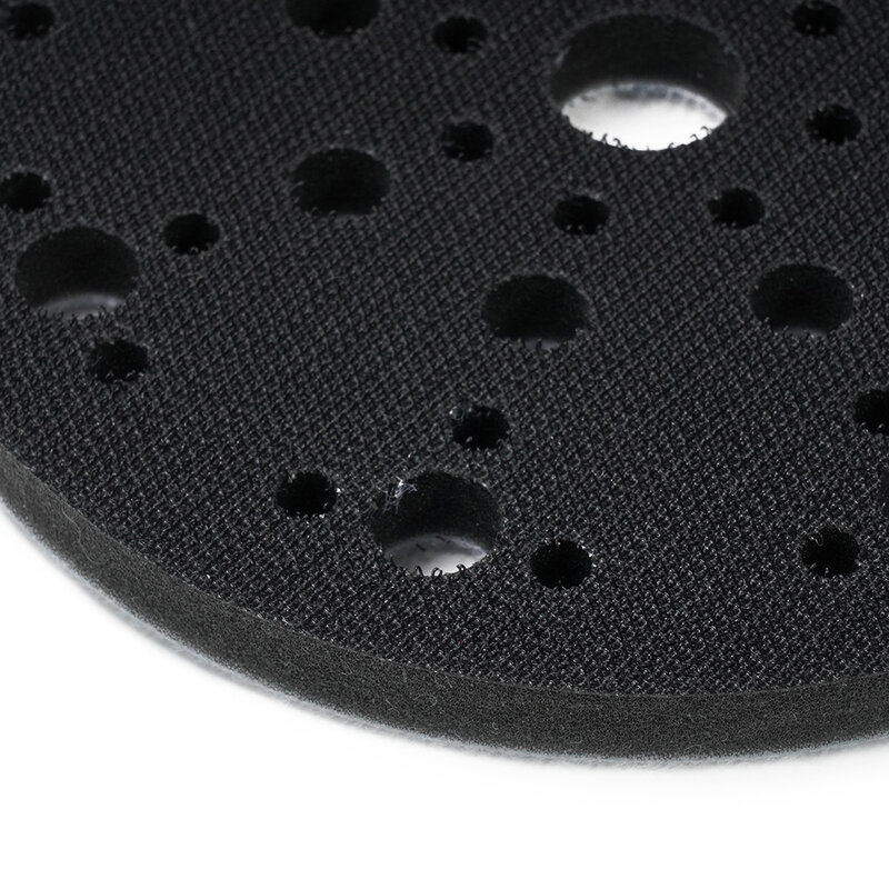 Bantalan antarmuka spons lembut 150mm/6 "48 lubang hitam Total: 12mm untuk ampelas bantalan penyangga kualitas tinggi