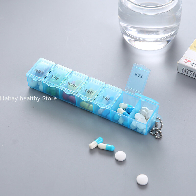 Caixa De Medicina Pílula Semanal, Tablet Titular, Organizador De Armazenamento, Caixa Do Recipiente, Divisores De Caixa De Comprimidos, 3 Cores, 7 Dias