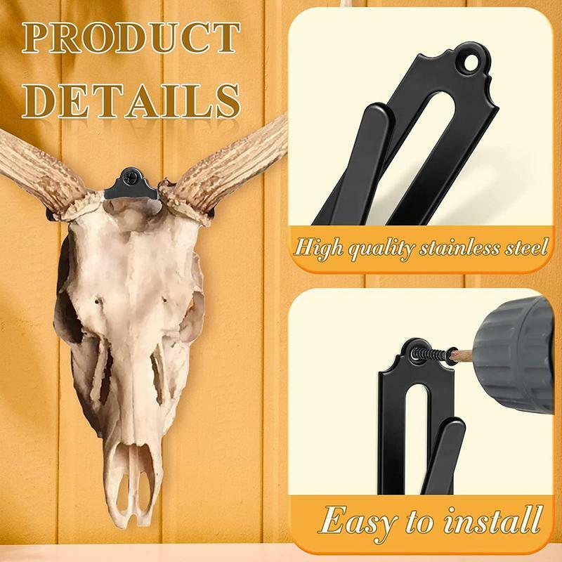 European Mount Skull Hanger Portable Holder Bracket 12pcs Outdoor Skull Wall Mount Bracket Hanger For Deer Elk Mule Antelope
