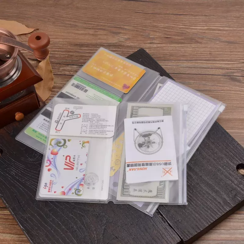 Moterm PVC Zipper sac Pour Voyageur Portable Accessoire titulaire de la carte sac de stockage Standard/Poche/Passeport pour vache journal