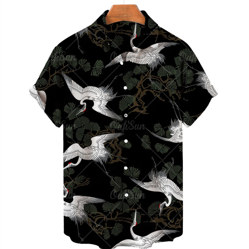 Camisa Retro de algodón con estampado Floral para hombre, vestido informal de gran tamaño, ropa hawaiana importada, estilo Hipster