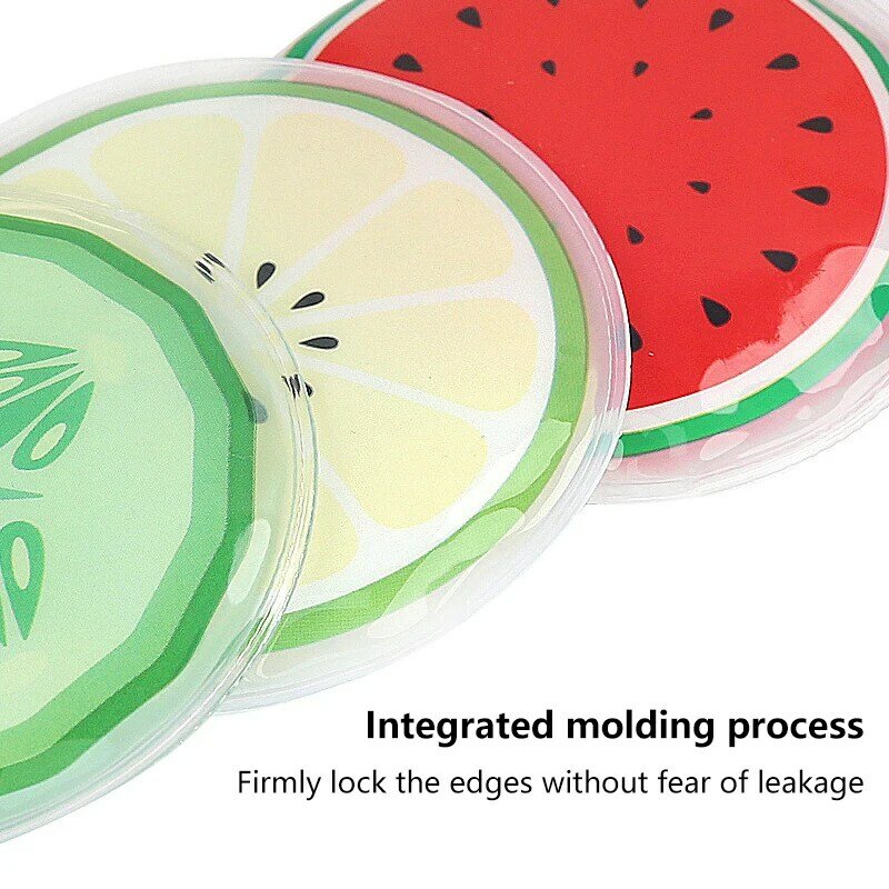 Cute Cartoon Round Shape Fruit Cold Compress Ice Bag Remove Dark Circles Moisturizing Beauty Eye Patches Relaxation Mask