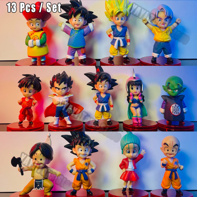 Dragon Ball Z Super Saiyan Son Goku Anime Figuur Zoon Gohan Vegeta Broly Piccolo Majin Buu Set Action Figurine Model geschenken Speelgoed