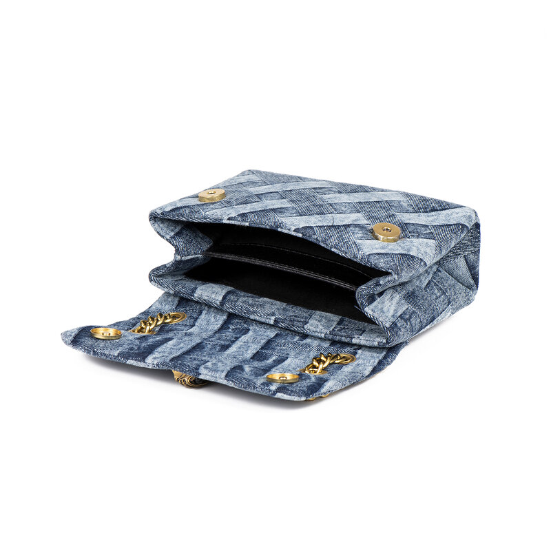 女性のための織りプリント財布のパッチワーク、クロスボディのハンドバッグ、新しいスタイルのパッチワーク