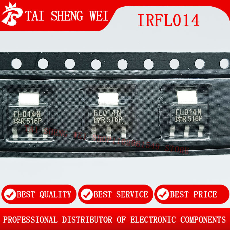 10pcs FL014N FL014 IRFL014N IRFL014 SOT-223 SOT223 IRFL014NTRPBF SOT Power MOSFET New Original In Stock