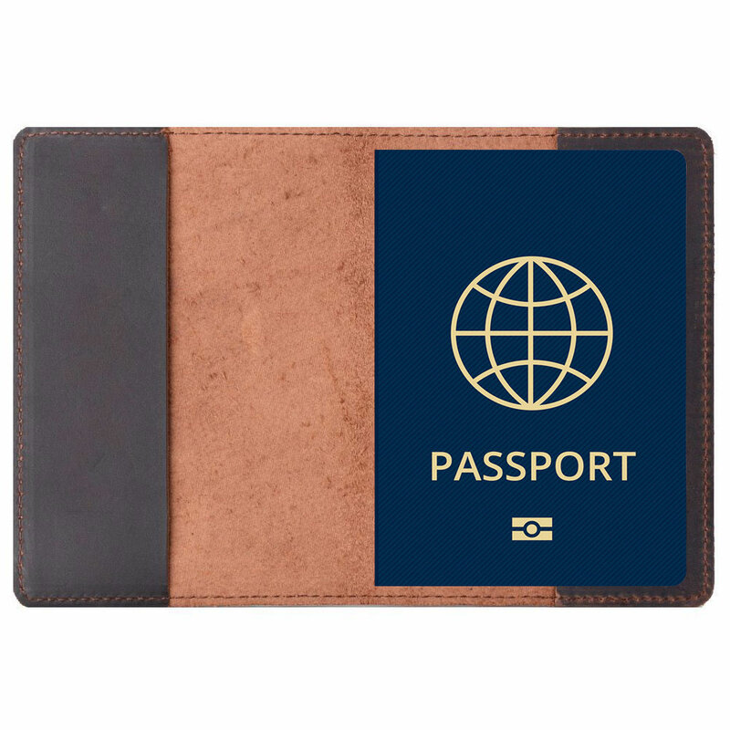 Personalize Engraving Name South Korea Leather Passport Holder Handmade Passport cover Holder Travel Passport Cover Case Wallet